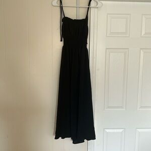 Gathered Waist Sleeveless Maxi Dress